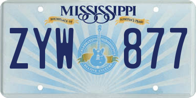 MS license plate ZYW877