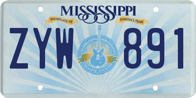 MS license plate ZYW891