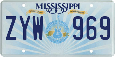 MS license plate ZYW969