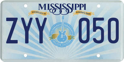 MS license plate ZYY050