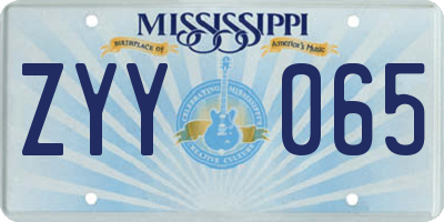 MS license plate ZYY065