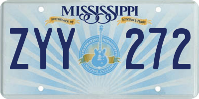 MS license plate ZYY272