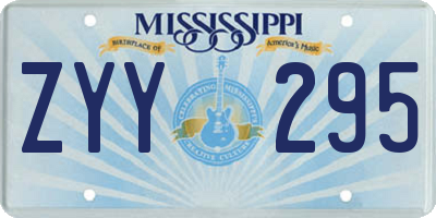 MS license plate ZYY295
