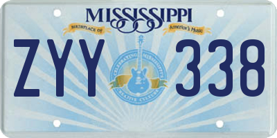 MS license plate ZYY338