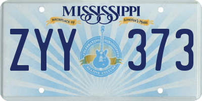 MS license plate ZYY373