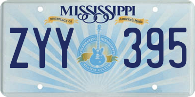 MS license plate ZYY395