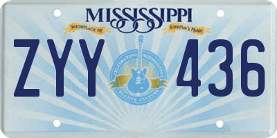 MS license plate ZYY436