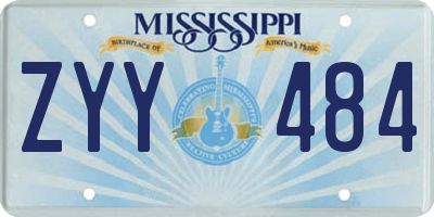 MS license plate ZYY484