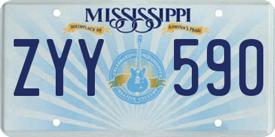 MS license plate ZYY590
