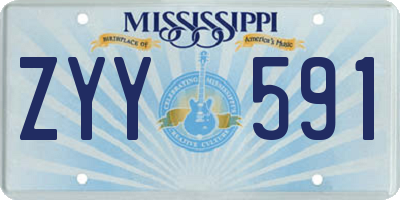 MS license plate ZYY591