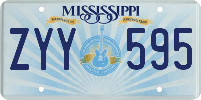MS license plate ZYY595