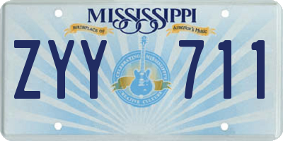 MS license plate ZYY711