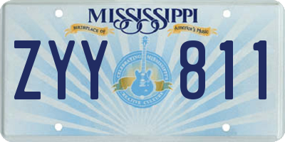 MS license plate ZYY811