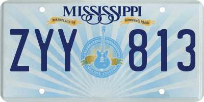 MS license plate ZYY813