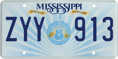 MS license plate ZYY913