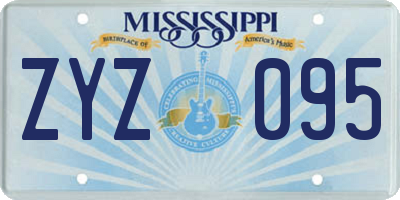 MS license plate ZYZ095