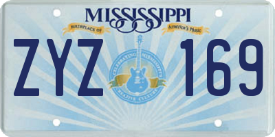 MS license plate ZYZ169