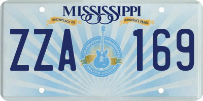 MS license plate ZZA169