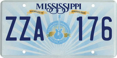 MS license plate ZZA176