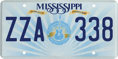 MS license plate ZZA338