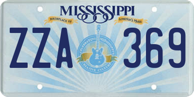 MS license plate ZZA369