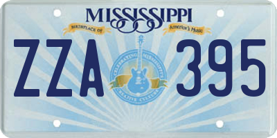 MS license plate ZZA395