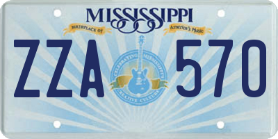 MS license plate ZZA570