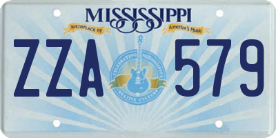 MS license plate ZZA579