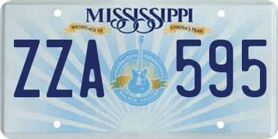 MS license plate ZZA595
