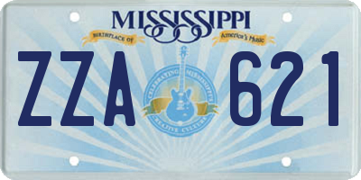 MS license plate ZZA621