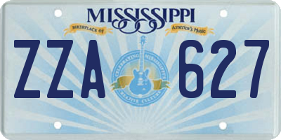 MS license plate ZZA627