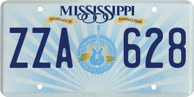 MS license plate ZZA628