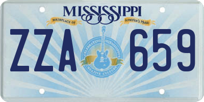 MS license plate ZZA659