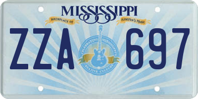 MS license plate ZZA697