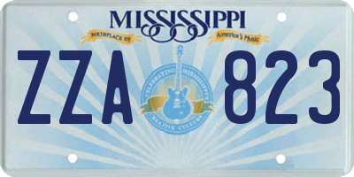 MS license plate ZZA823