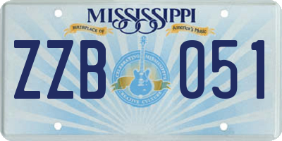 MS license plate ZZB051