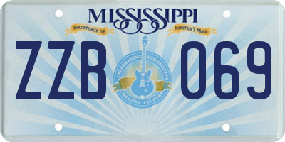 MS license plate ZZB069