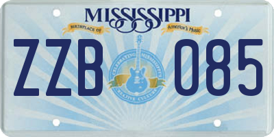 MS license plate ZZB085