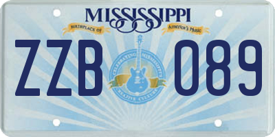 MS license plate ZZB089