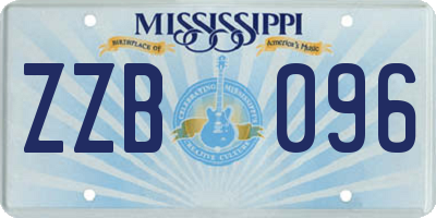 MS license plate ZZB096