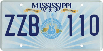 MS license plate ZZB110