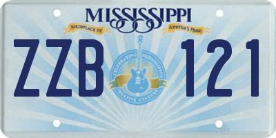 MS license plate ZZB121