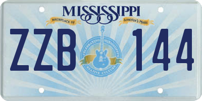 MS license plate ZZB144