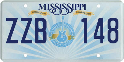 MS license plate ZZB148