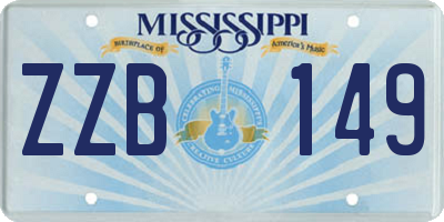 MS license plate ZZB149