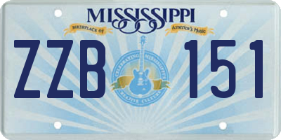 MS license plate ZZB151