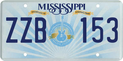 MS license plate ZZB153