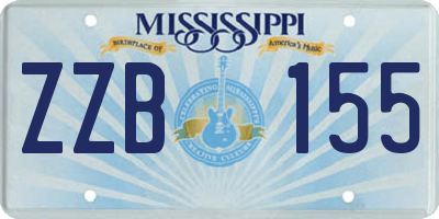 MS license plate ZZB155