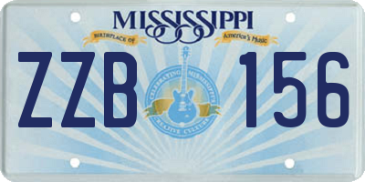 MS license plate ZZB156