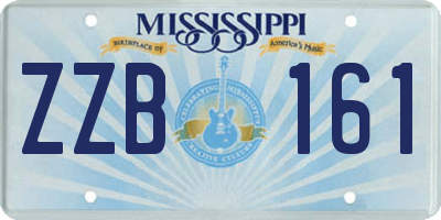 MS license plate ZZB161